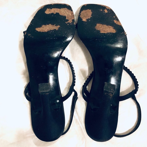 Rhinestone & Black Satin 4" Heels - Picture 14 of 14